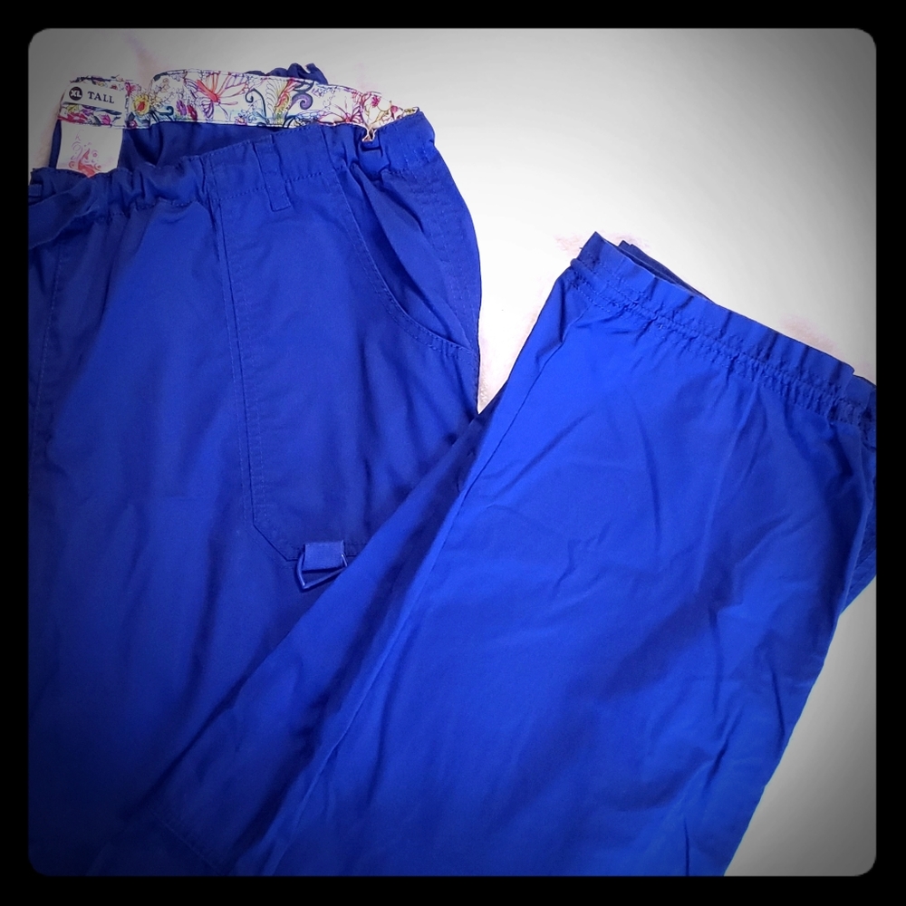 Koi Lindsey Blue Scrub Pants  TALL XL